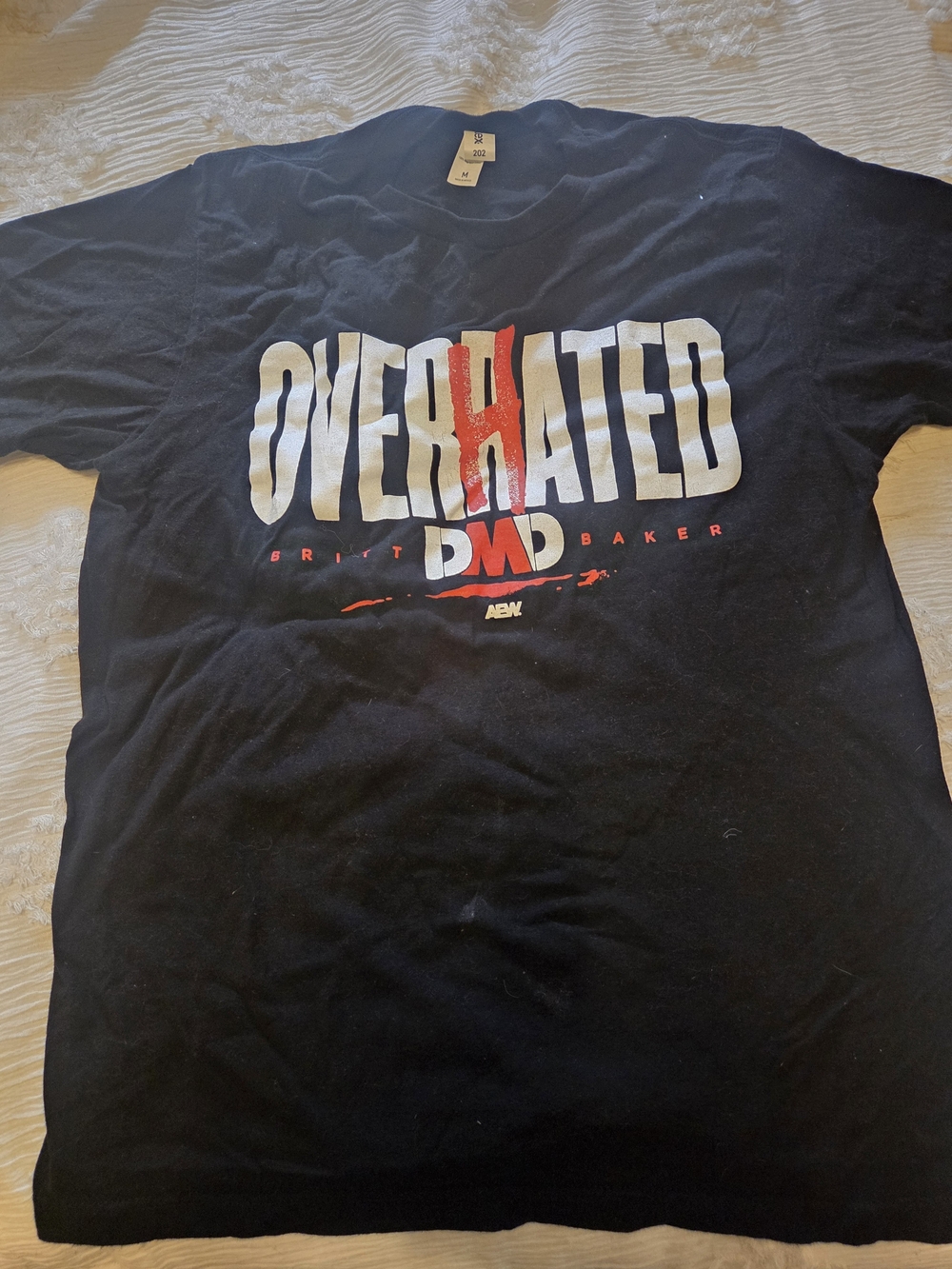 AEW RARE Mens Black Dr. Britt Baker DMD "Overhated" Short Sleeve Graphic Tee